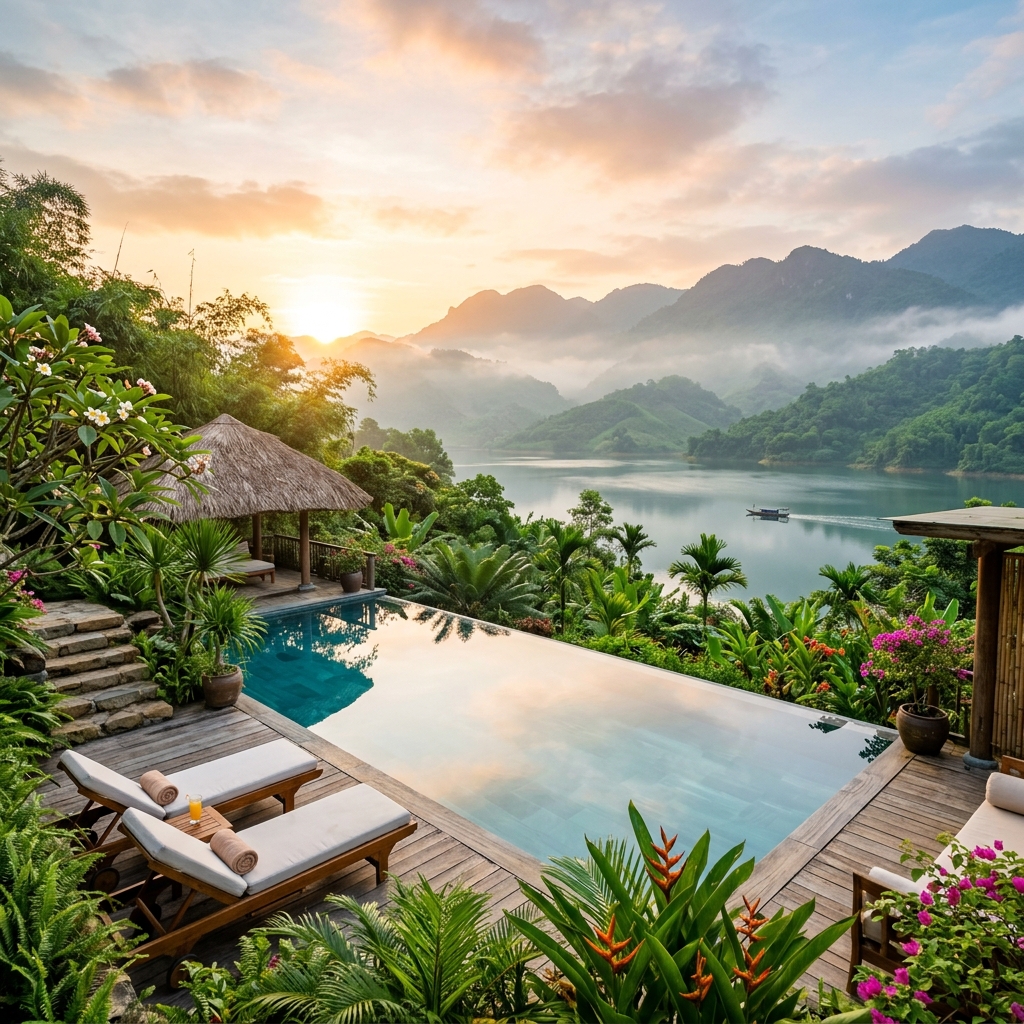 Bể bơi vô cực Mây Farmstay